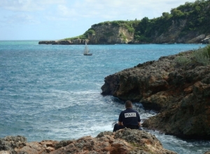 Surpris par Caroline devant la baie de Jérémie...